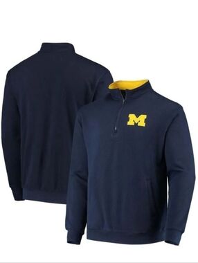 Michigan Wolverines Navy 1/4 Zip Sweatshirt